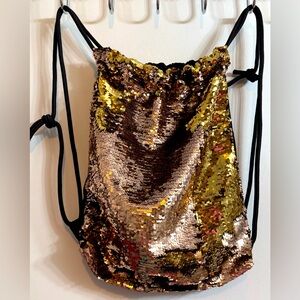Gold Sequin Backpack